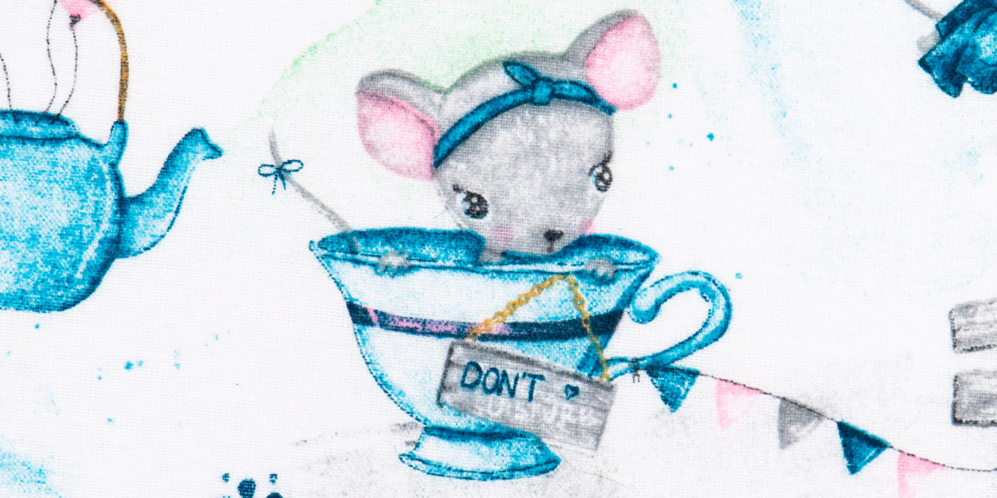 Pielucha flanelowa myszka balony